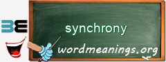WordMeaning blackboard for synchrony